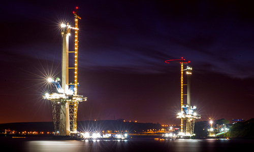 Forth Bridge at night